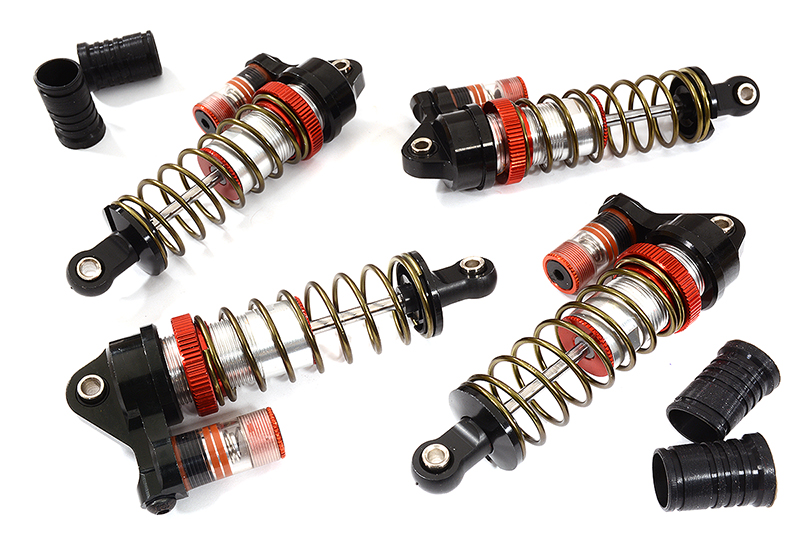 C30938SILVER Billet Machined Piggyback Shock Set for Arrma 1/10 Granite Voltage 2WD AR330433 - Image 1