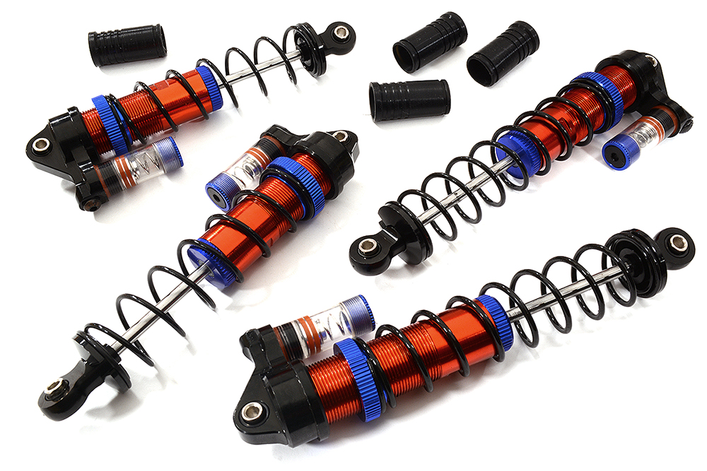 C30939RED Machined Piggyback Shock Set for Arrma 1/10 Granite 4X4 3S BLX AR330550 AR330551 - Image 1