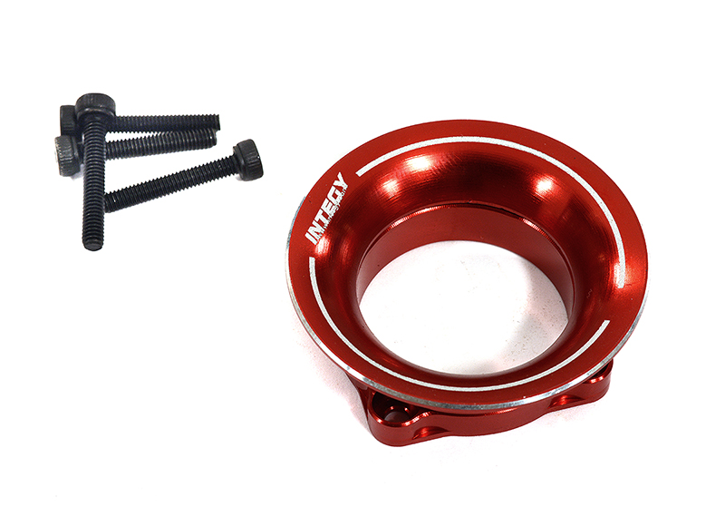 C30947RED Red Aluminum Cold Air Intake Ram Funnel for 25x25mm Size Cooling Fan - Image 1