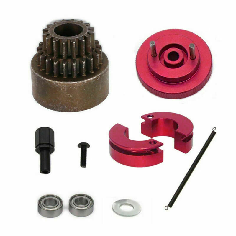 C31031RED 1/10 Nitro Flywheel, Clutch & 16/21T 2-Speed Clutch Bell Set - Image 1