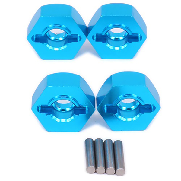 C31083BLUE 12mm Hex Wheel (4) Hub 5mm Thick for 1/10 Traxxas, Axial, Tamiya, Drift & TC - Image 1