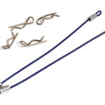 Secured Body Clip (4) with 100mm Retainer Link for 1/16 & 1/10 RC