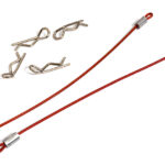 Secured Body Clip (4) with 120mm Retainer Link for 1/16 & 1/10 RC