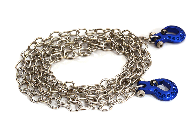 C31176 Realistic 1/10 Scale Metal Drag Chain w/ Tow Hooks for Off-Road Crawler - Image 1