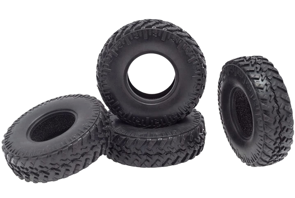C31210 Realistic Rubber Tires for Axial 1/24 SCX24 Rock Crawler (O.D.=53mm) (Set of 4) - Image 1
