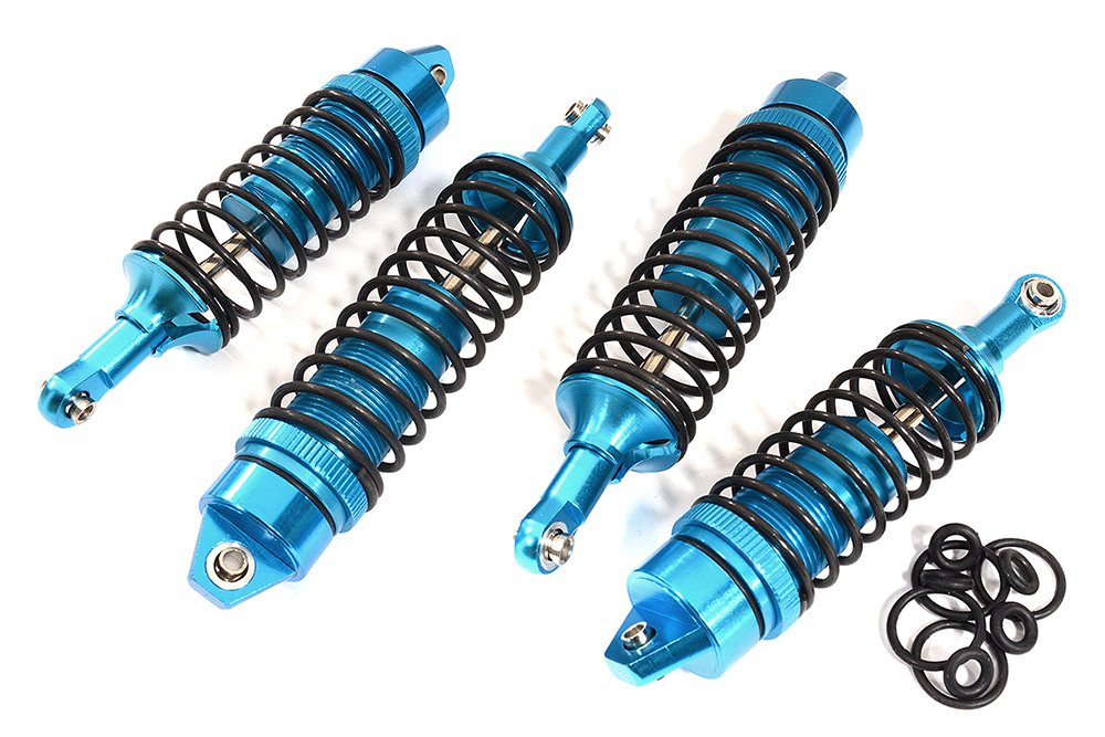 C31228LIGHTBLUE Alloy Shock Set (4) for Traxxas 1/10 Slash 4X4 Off-Road - Image 1