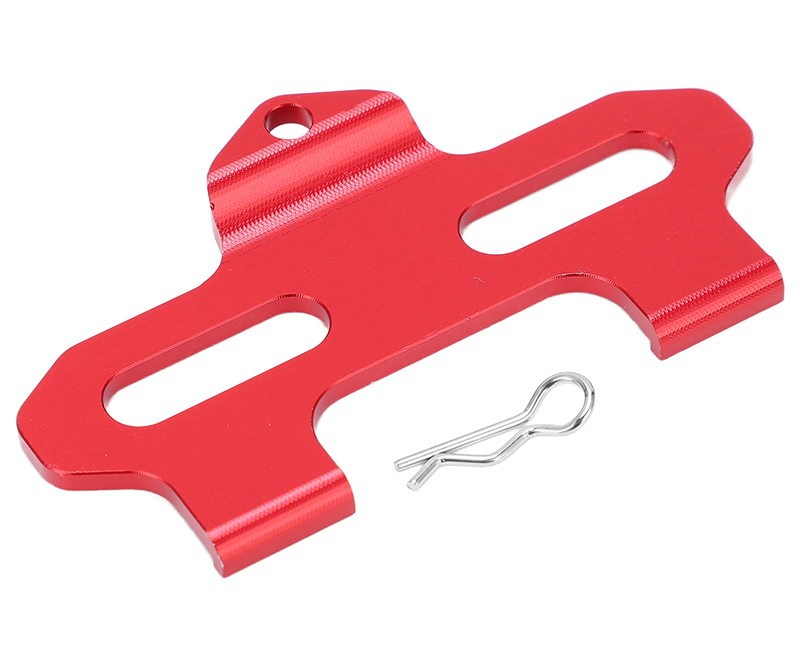 C31263RED Alloy Machined Battery Holding Plate for Traxxas LaTrax Teton 1/18 Monster Truck - Image 1