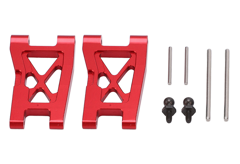 C31264RED Alloy Machined Front Suspension Arms for Traxxas LaTrax Teton 1/18 Monster Truck - Image 1