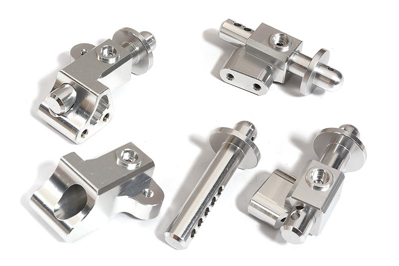 C31293SILVER Machined Front & Rear Body Mount Set for Arrma 1/8 Outcast 6S BLX AR320357 - Image 1