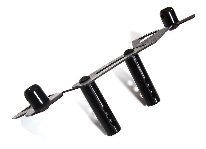 C31304BLACK Billet Machined Front Body Mount Set for Arrma 1/5 Kraton 4X4 8S BLX ARA320485 - Image 1