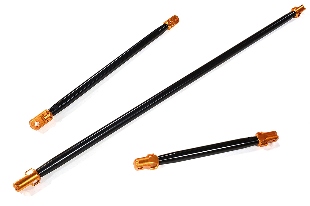 C31331ORANGE Machined Chassis Brace Set for 1/5 Kraton 4X4 8S BLX ARA320550-52 req. ARA320481 - Image 1