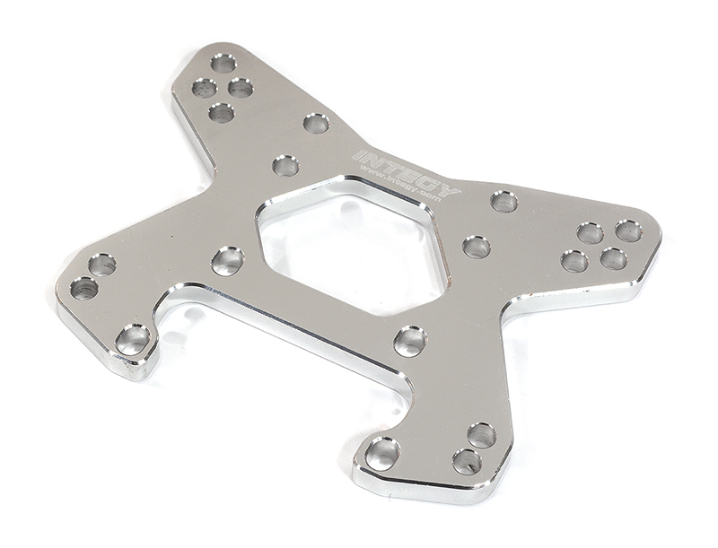 C31336SILVER Billet Machined Front Shock Tower for Losi 1/10 Lasernut U4 4WD Brushless RTR - Image 1