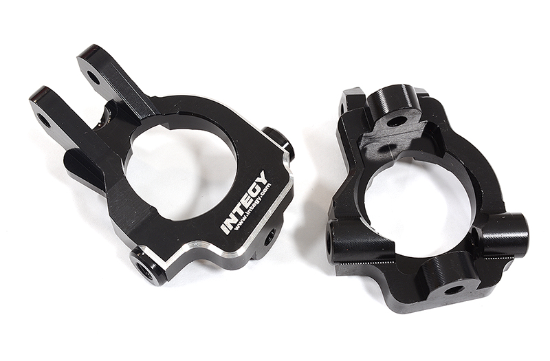 C31338BLACK Billet Machined Black Caster Blocks for Losi 1/10 Lasernut U4 4WD Brushless RTR - Image 1