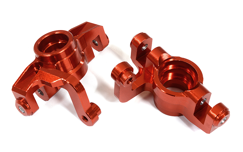 C31339RED Billet Machined Steering Knuckles for Losi 1/10 Lasernut U4 4WD Brushless RTR - Image 1