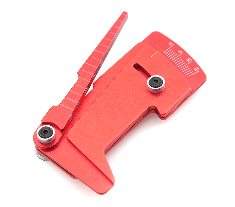 C31353RED Aluminum Alloy Ride Height 3-to-10mm & Camber Gauge for 1/10 Drift & TC - Image 1