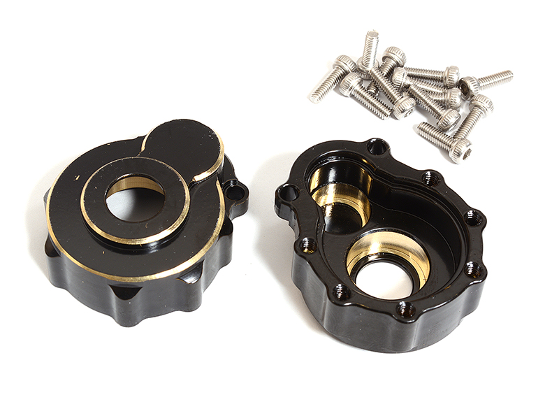 C31368 Machined Brass 42g Each Portal Cover (2) for Traxxas TRX-4 Scale & Trail Crawler - Image 1