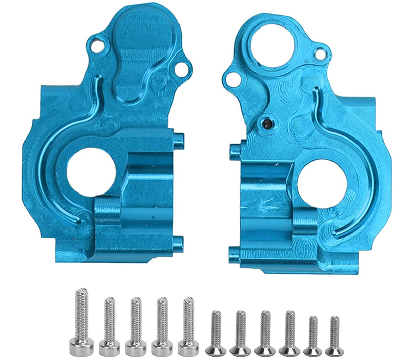 C31406BLUE Alloy Machined Main Gearbox Housings for Losi 1/18 Mini-T 2.0 - Image 1