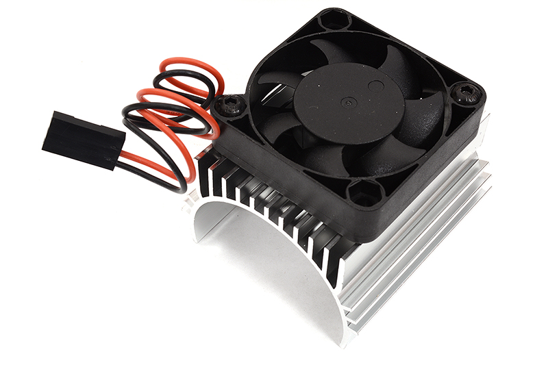 C31511SILVER Motor Heatsink w/ Cooling Fan 40x40mm for Brushless Motor 4074/4274/1515 Size - Image 1