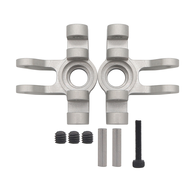 C31520SILVER Alloy Steering Blocks for Losi 1/8 LMT 1.0 4WD Monster Truck - Image 1