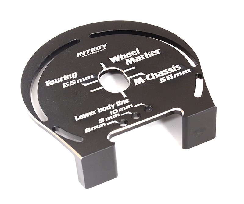 C31544BLACKSILVER Black Billet Machined Aluminum Wheel Well Marker for 1/10 Scale On-Road Cars - Image 1