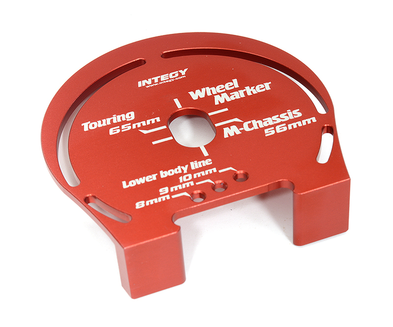 C31544RED Billet Machined Aluminum Wheel Well Marker for 1/10 Scale On-Road - Image 1