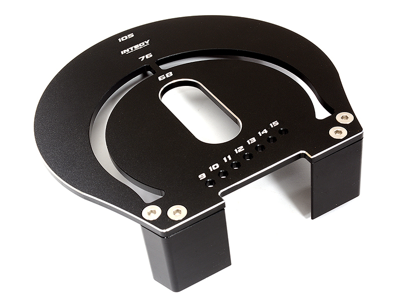 C31545BLACKSILVER Billet Machined Aluminum Wheel Well Marker for 1/8 Scale On-Road - Black/Silver - Image 1