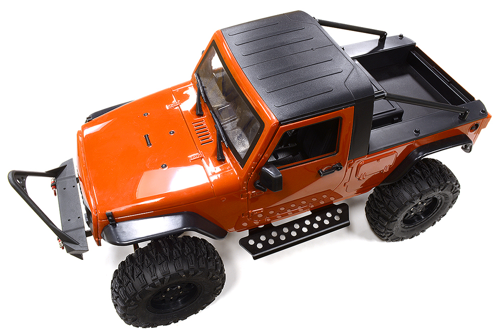 C31554ORANGE Realistic 1/10 Scale Orange Off-Road Crawler Truck with 313mm Wheelbase - Image 1