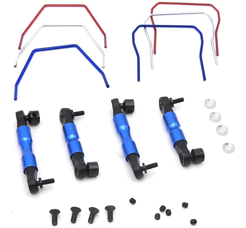 C31599 Front & Rear Anti Roll Stabilizer Sway Bar Kit for Traxxas 1/10 Slash 4X4 - Image 1