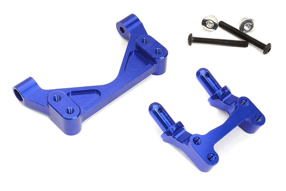 C31603BLUE Alloy Body Roll Cage F&R Mounts for Losi 1/10 Lasernut U4 4WD Brushless RTR - Image 1