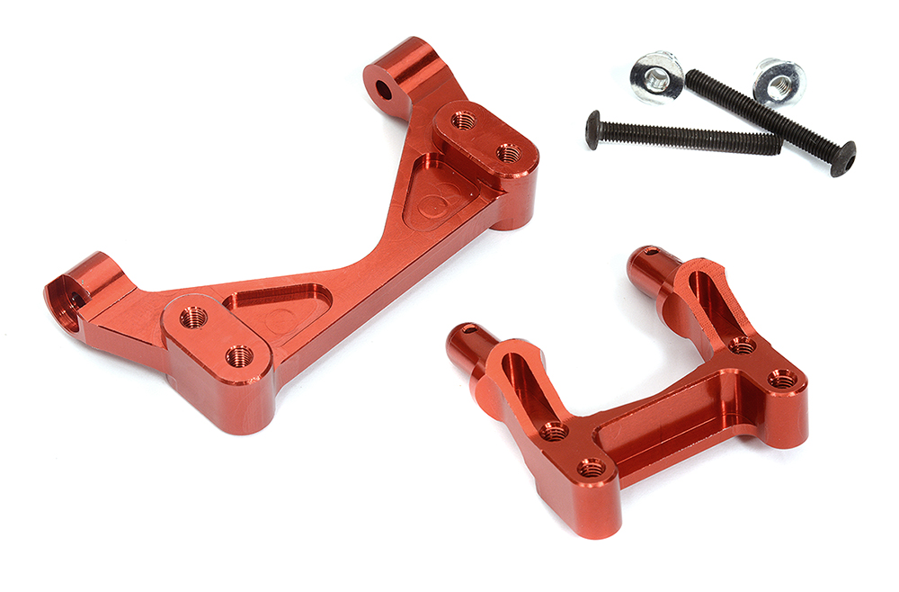 C31603RED Red Alloy Body Roll Cage F&R Mounts for Losi 1/10 Lasernut U4 4WD Brushless RTR - Image 1