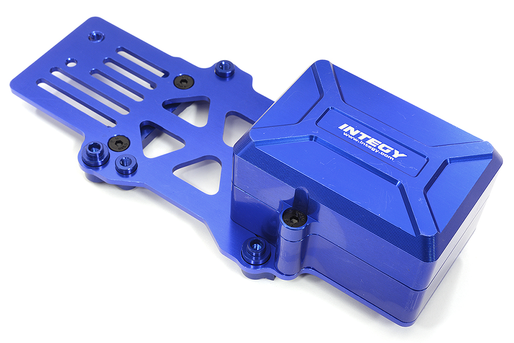 C31623BLUE Alloy Receiver Box w/ ESC Mounting Plate for Losi 1/8 LMT 1.0 4WD Monster Truck - Image 1