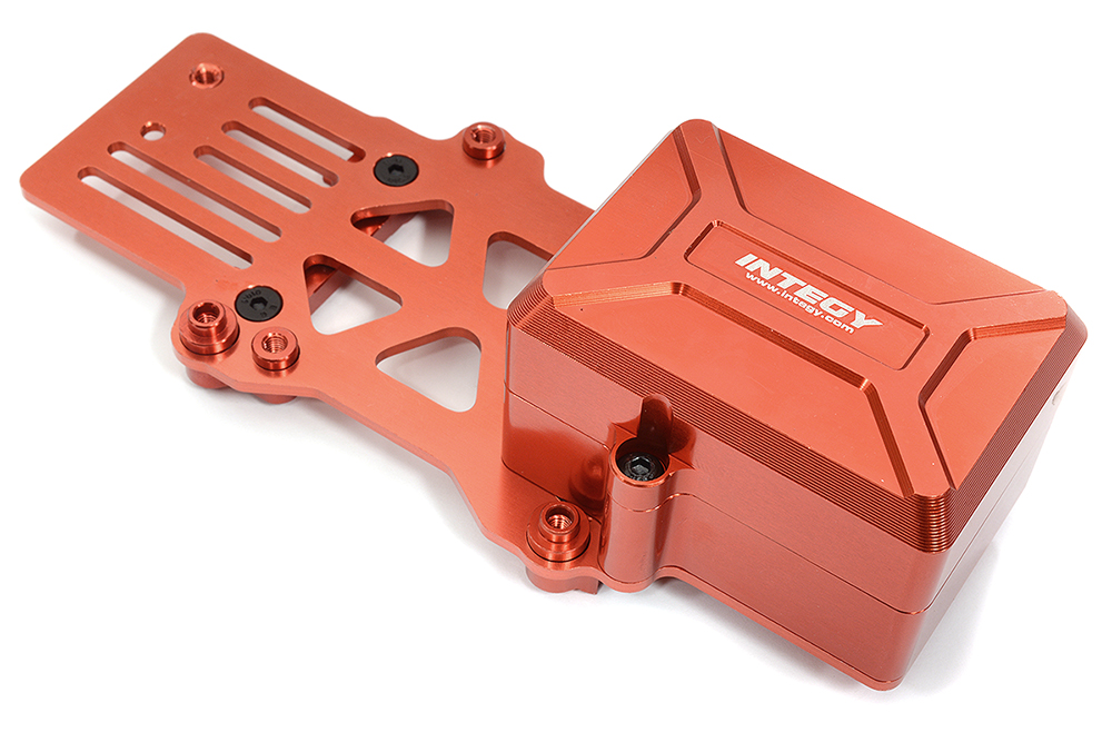 C31623RED Alloy Receiver Box w/ ESC Mounting Plate for Losi 1/8 LMT 1.0 4WD Monster Truck - Image 1