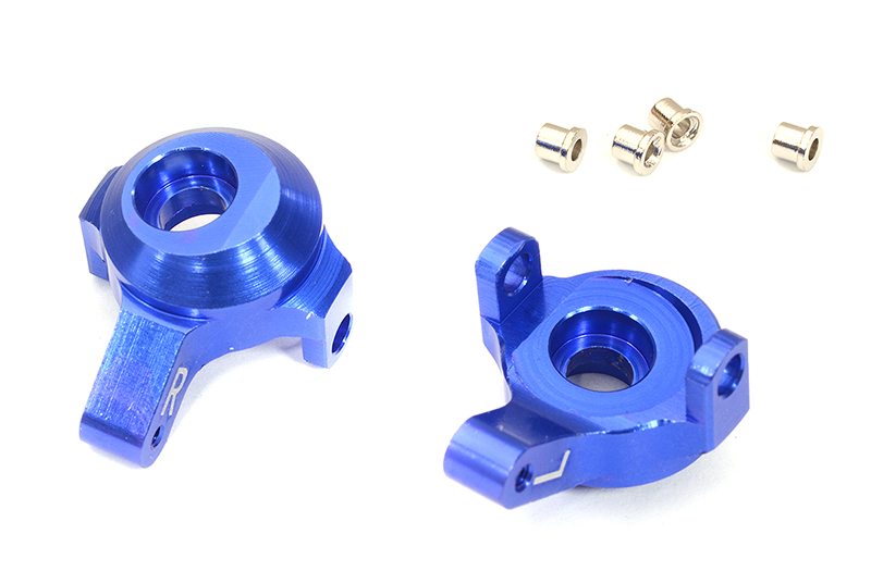 C31632BLUE Billet Machined Alloy Steering Knuckles for Axial 1/24 SCX24 Rock Crawler - Image 1