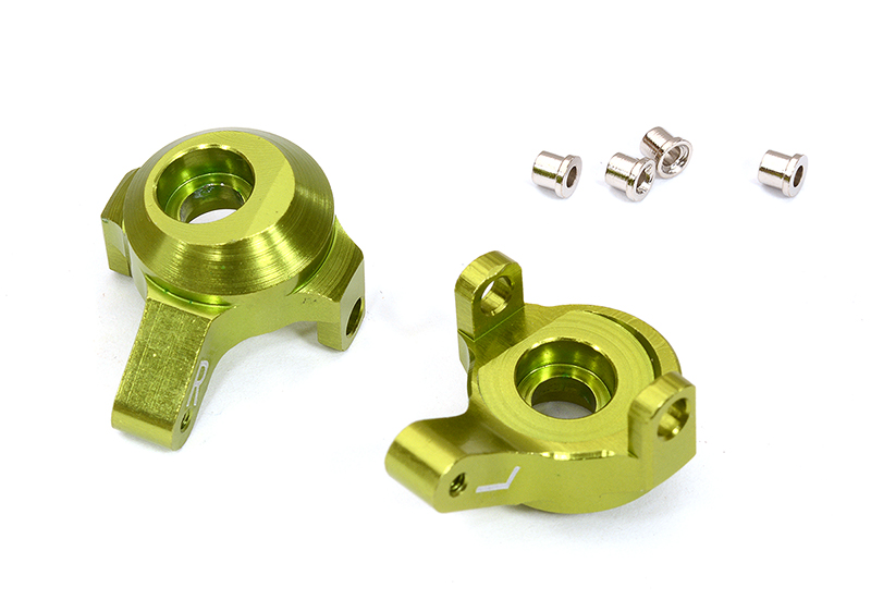 C31632GREEN Billet Machined Alloy Steering Knuckles for Axial 1/24 SCX24 Rock Crawler - Image 1
