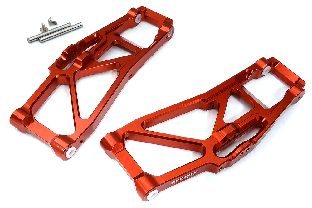 C31634RED Billet Machined Lower Suspension Arms for Traxxas 1/10 Maxx V2 w/ WideMaxx 8999 - Image 1
