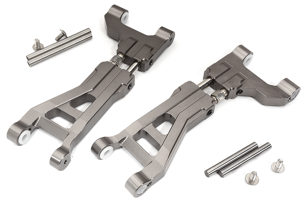 C31637GREY Billet Machined Upper Suspension Arms for Traxxas 1/10 Maxx V2 w/ WideMaxx 8998 - Image 1