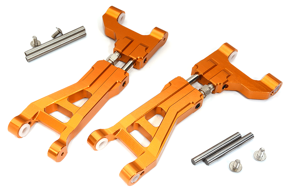 C31637ORANGE Billet Machined Upper Suspension Arms for Traxxas 1/10 Maxx V2 w/ WideMaxx 8998 - Image 1