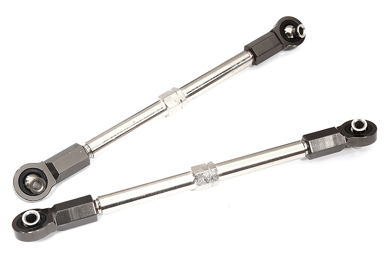 C31638GREY Billet Machined Steering Turnbuckles for Traxxas 1/10 Maxx V2 w/ WideMaxx 8997 - Image 1