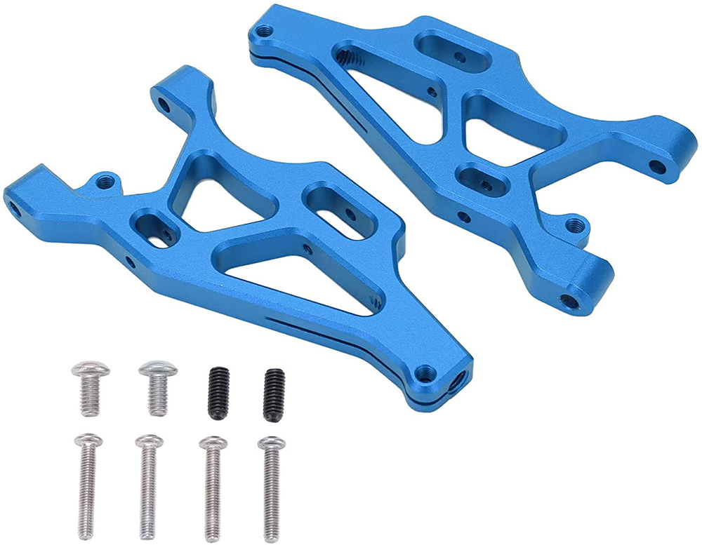 C31676BLUE Machined Front Lower Arms for Arrma 1/7 Mojave 6S 4WD BLX Desert Truck ARA330606 - Image 1