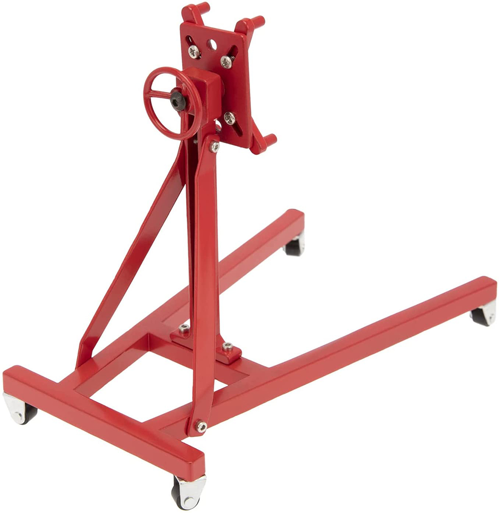 C31688RED Realistic 1/10 Scale Model Size Auto Garage Manual Engine Stand - Image 1