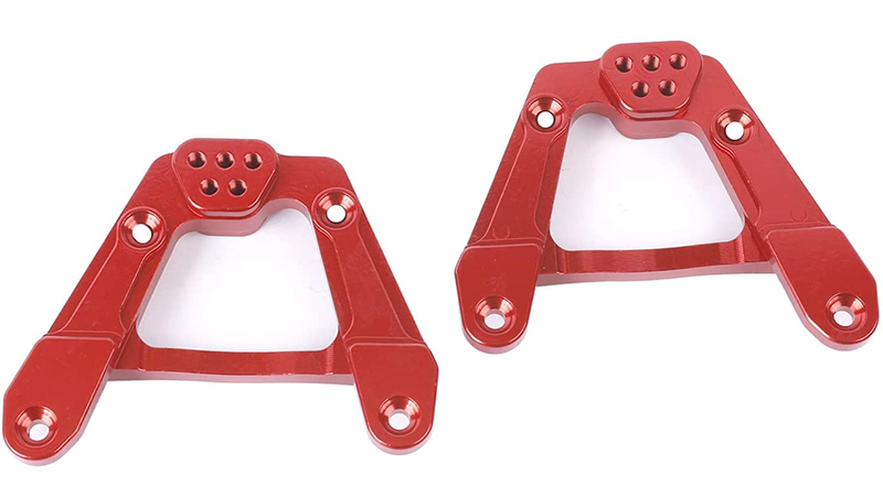 C31695RED Alloy Machined Rear Shock Towers for Axial SCX6 251001 - Image 1