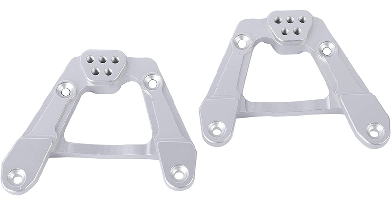 C31695SILVER Alloy Machined Rear Shock Towers for Axial SCX6 251001 - Image 1