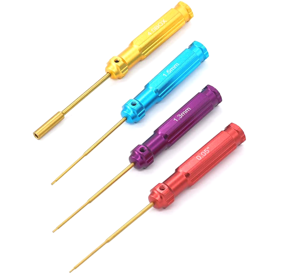 C31708 Allen Hex Wrench 0.05, 1.3, 1.5mm & 4mm Nut Driver Tool Set for SCX24 - Image 1