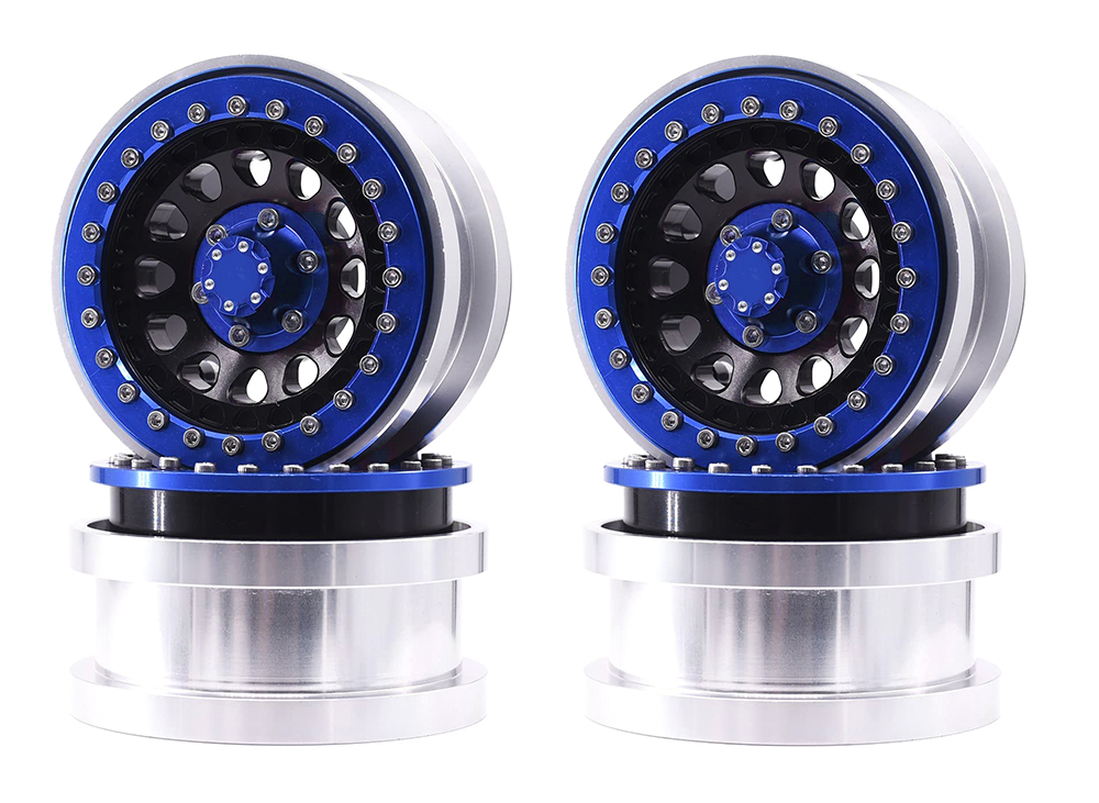 C31710BLUE Alloy Machined Wheel Set (4) for Axial SCX6 45001 - Image 1