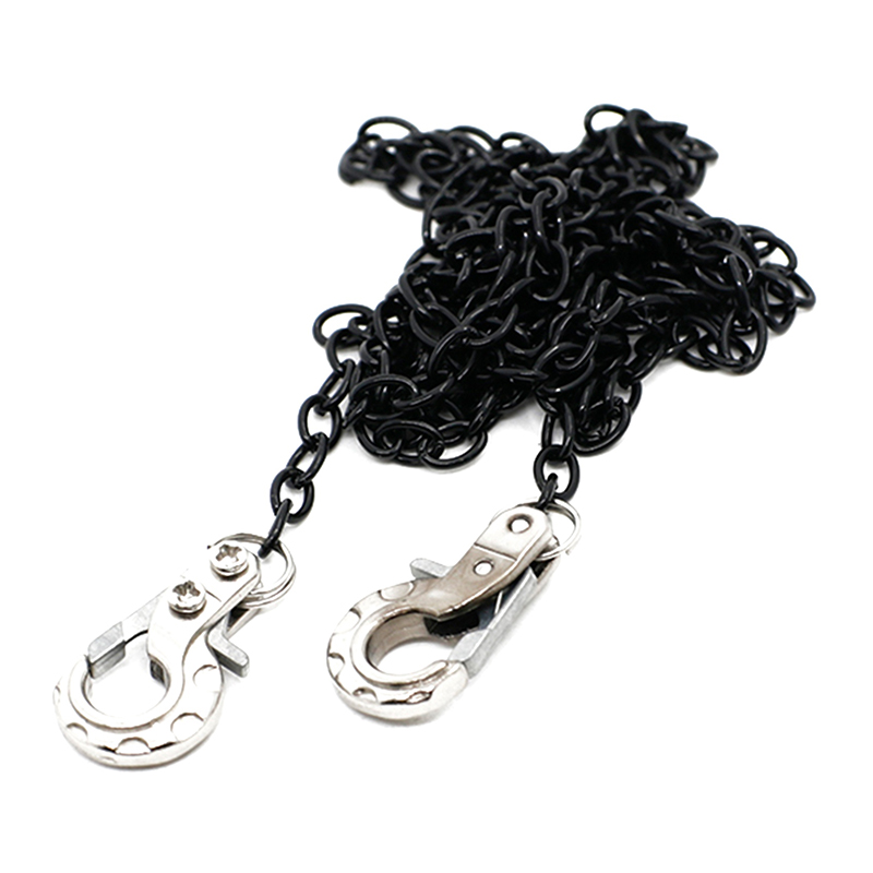 C31722SILVER Realistic 1/10 Size Drag Chain & Tow Hooks for 1/10 Scale Off-Road Crawler - Image 1
