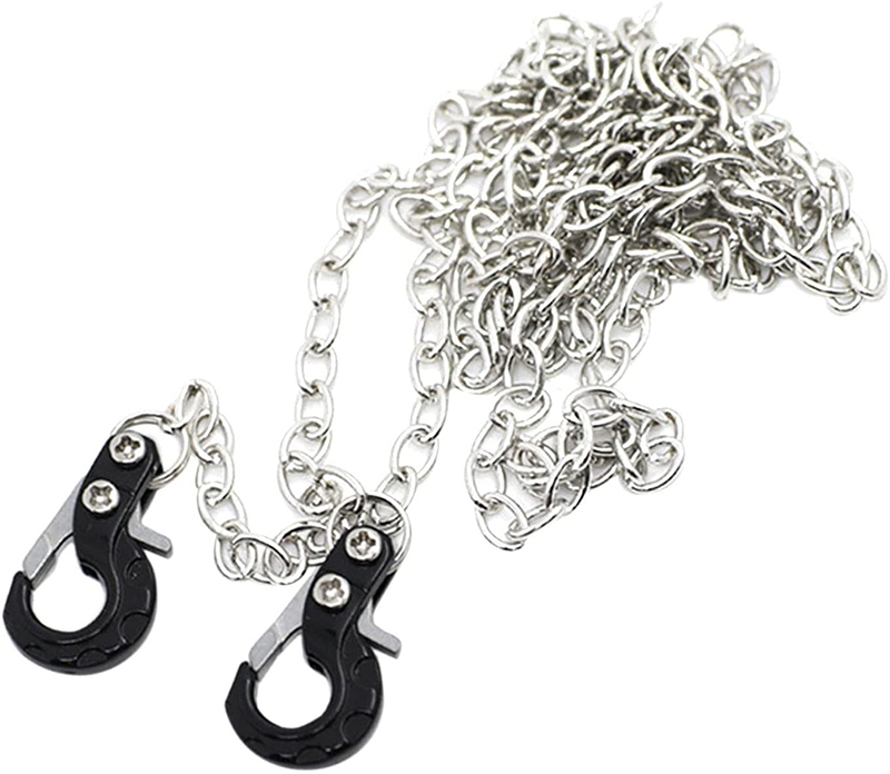 C31723BLACK Realistic 1/10 Size Drag Chain & Tow Hooks for 1/10 Scale Off-Road Crawler - Image 1