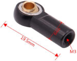 Alloy Machined M3 Size Short Ball Ends Type Tie Rod Ends, Ball Links - Image 2