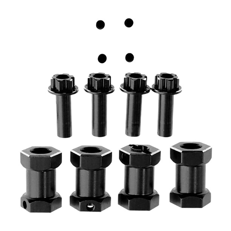 C31765BLACK Alloy Machined 12mm Hex Wheel Adapters for 1/10 Car, Truck & Buggy W=20mm - Image 1