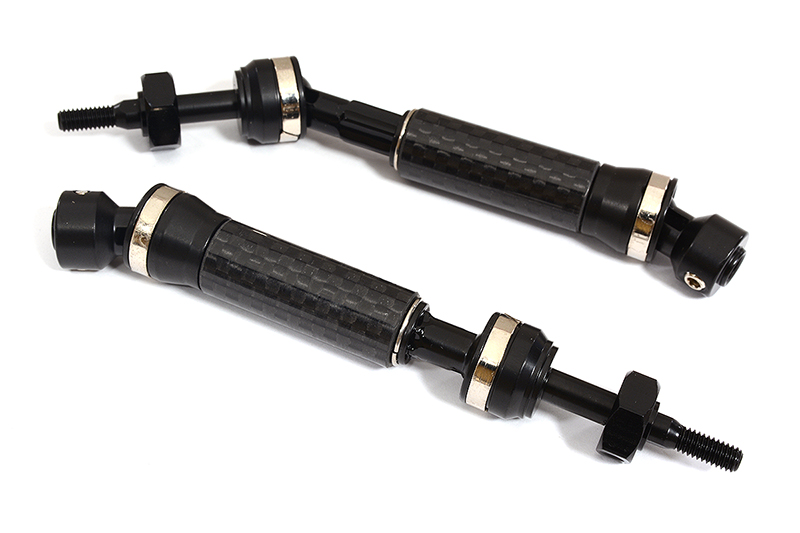 C31816CARBON Dual Joint Telescopic Rear Drive Shafts for 1/10 Drag Slash 2WD & Bandit 9450 - Image 1
