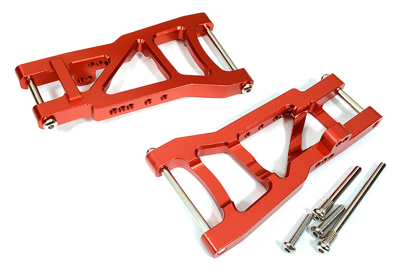 C31824RED Billet Machined Alloy Rear Arms for 1/10 Slash 2WD 2555 - Image 1